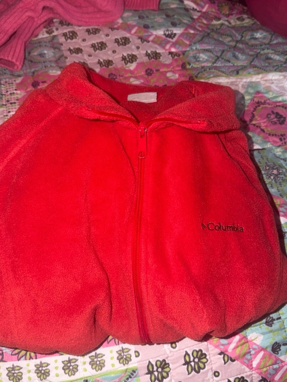 Columbia Womens Red Fleece Jacket